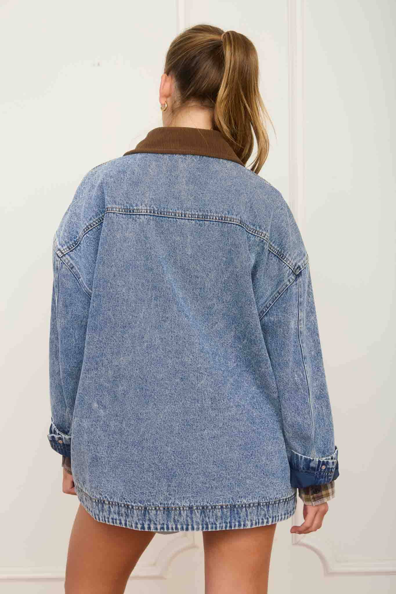 Denim Barn Coat w/hardware closure