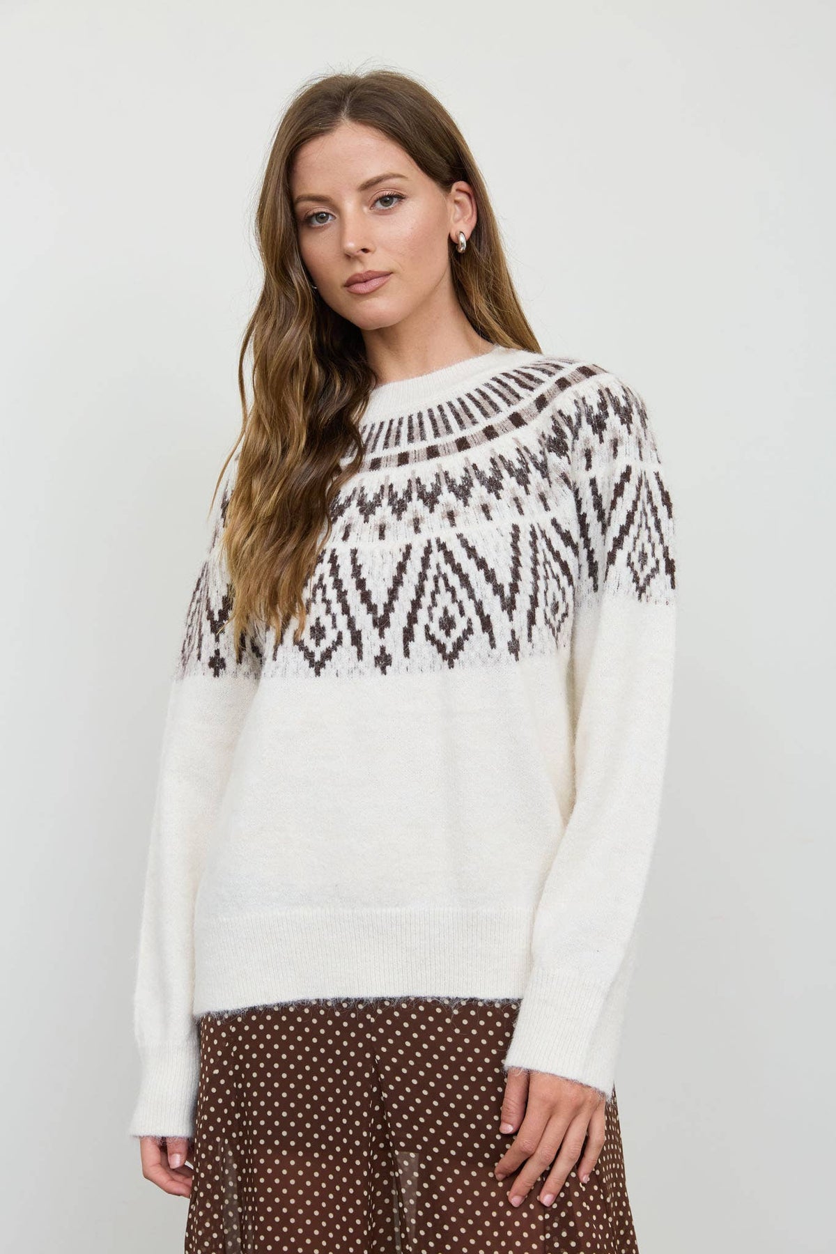 Faire Isle Pullover - Cream