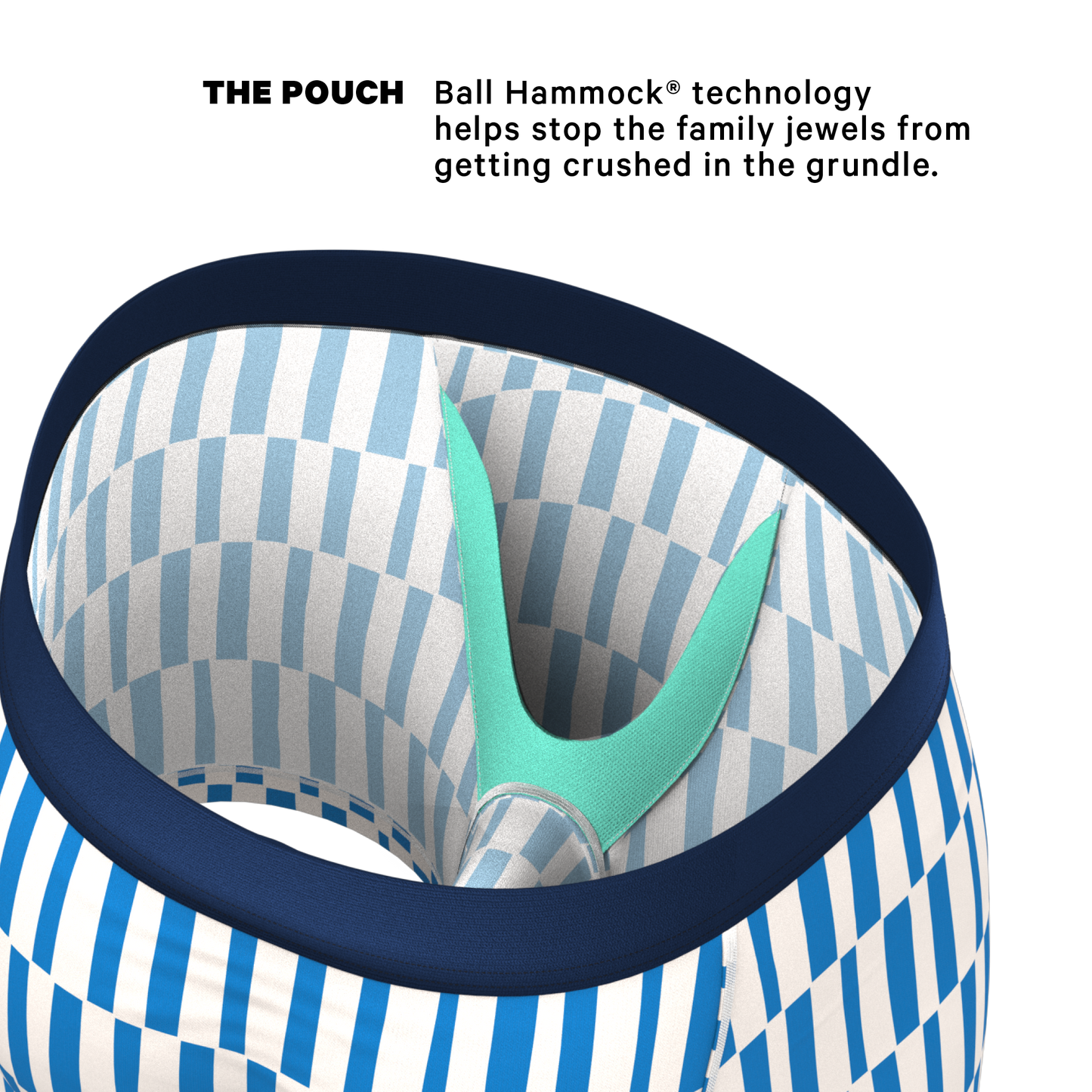 The Hamptons | Blue Mosaic Stripe Ball Hammock® Underwear