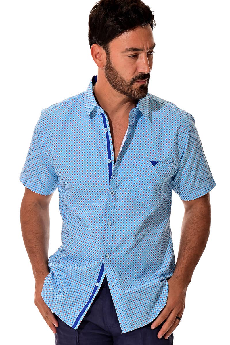Men Button-Down Shirt - Light Blue