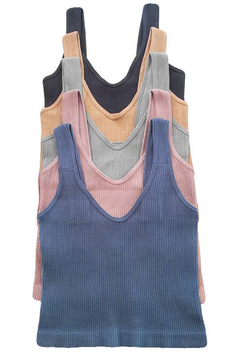 Ribbed Tank Crop Top: BEARING SEA