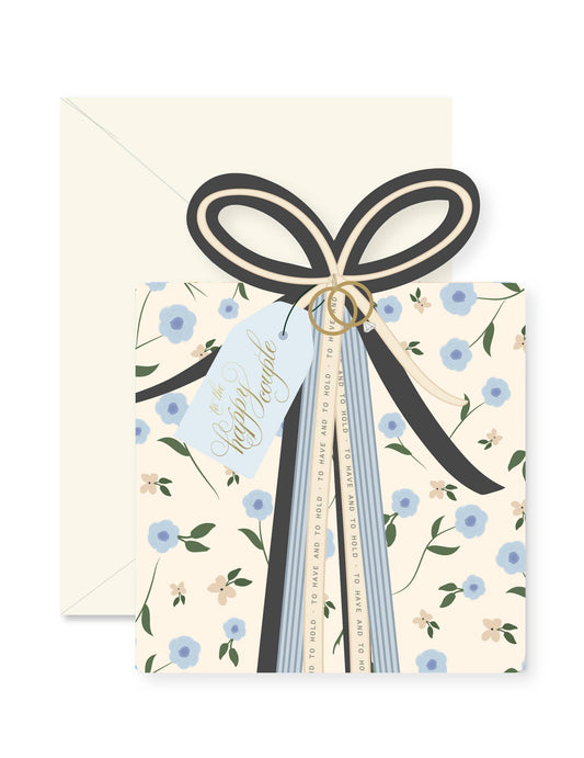 Wedding Gift Blue Die-Cut Greeting Card
