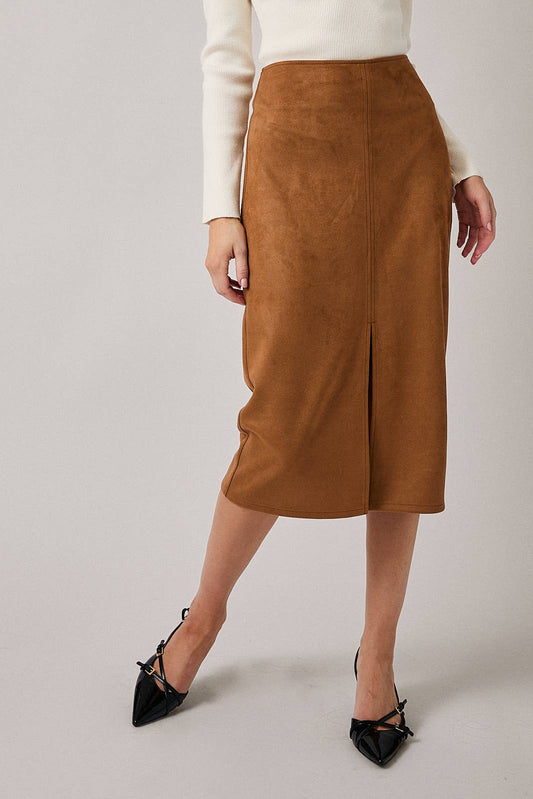 Suede Feel Maxi Skirt