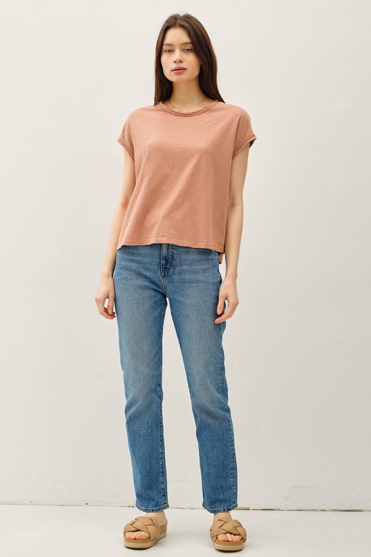 Boxy Muscle Top - Clay