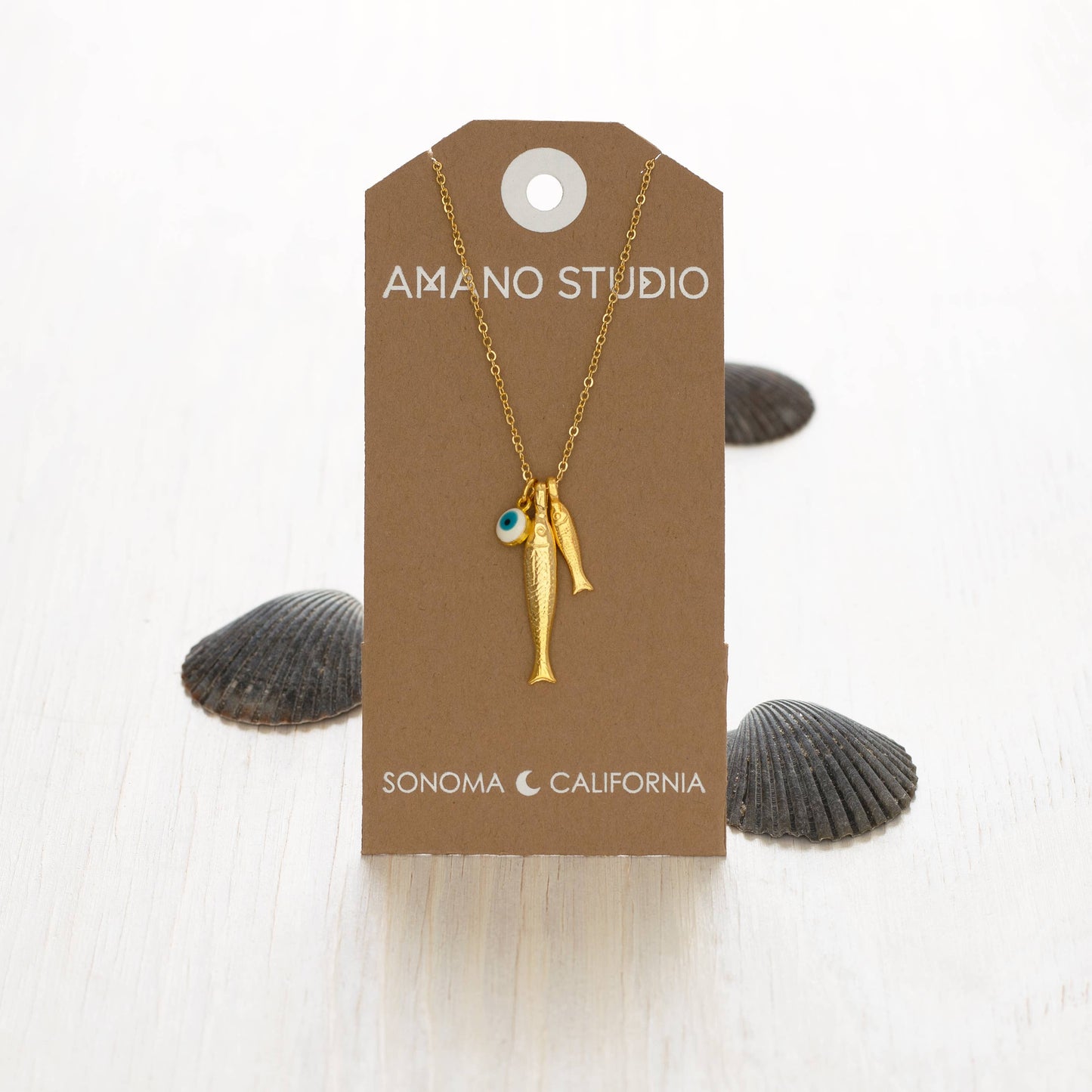Ionian Fish Charm Necklace