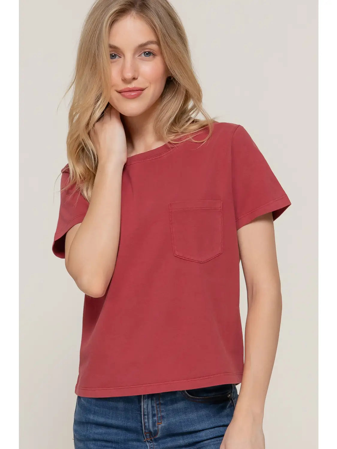 Garment Dye Tee - Burgundy