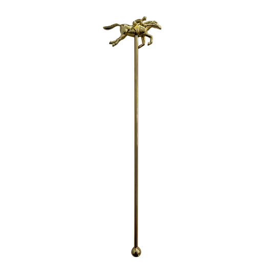 Stainless Steel Running Horse Cocktail Stirrer - Silver