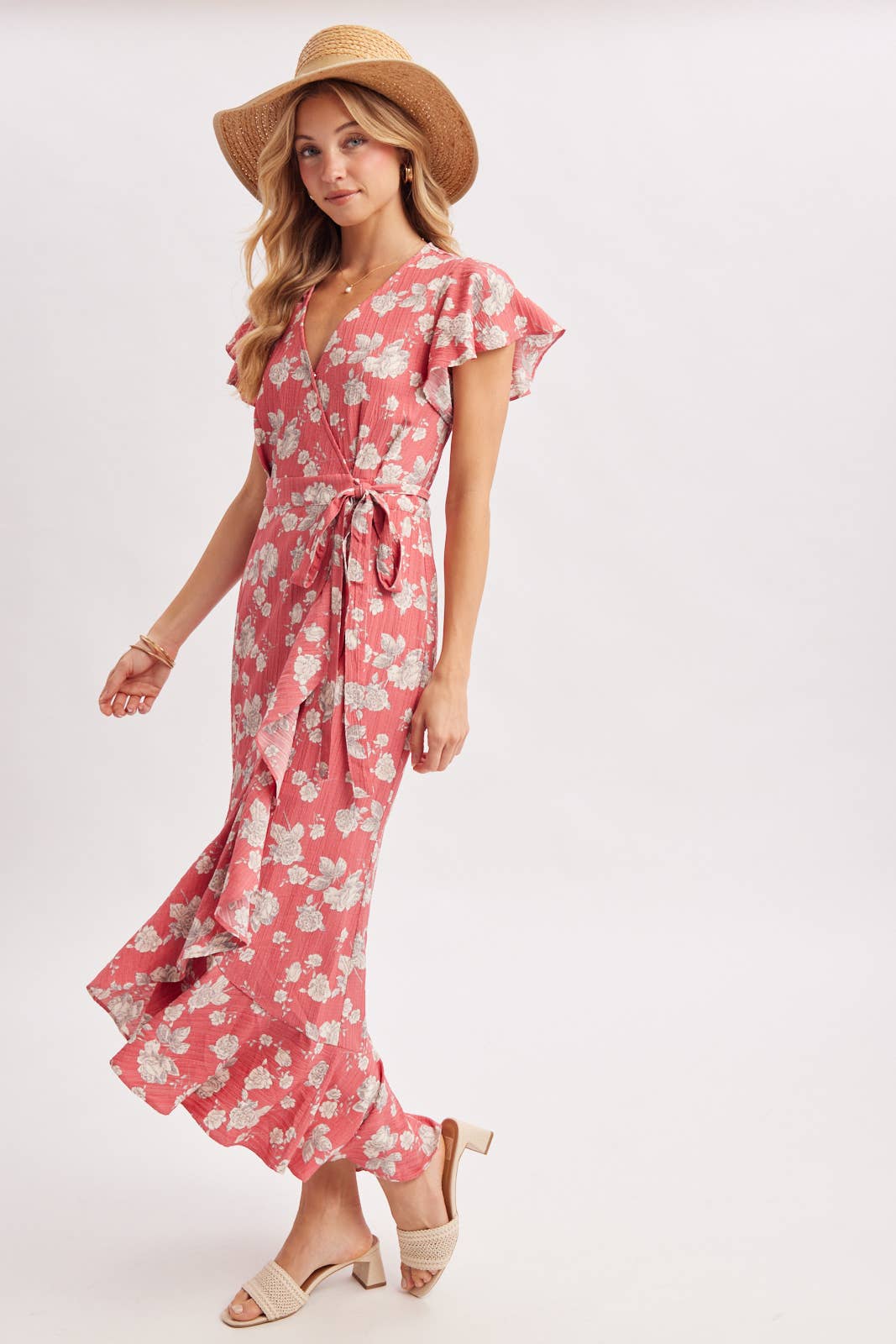 Ruffle Wrap Dress