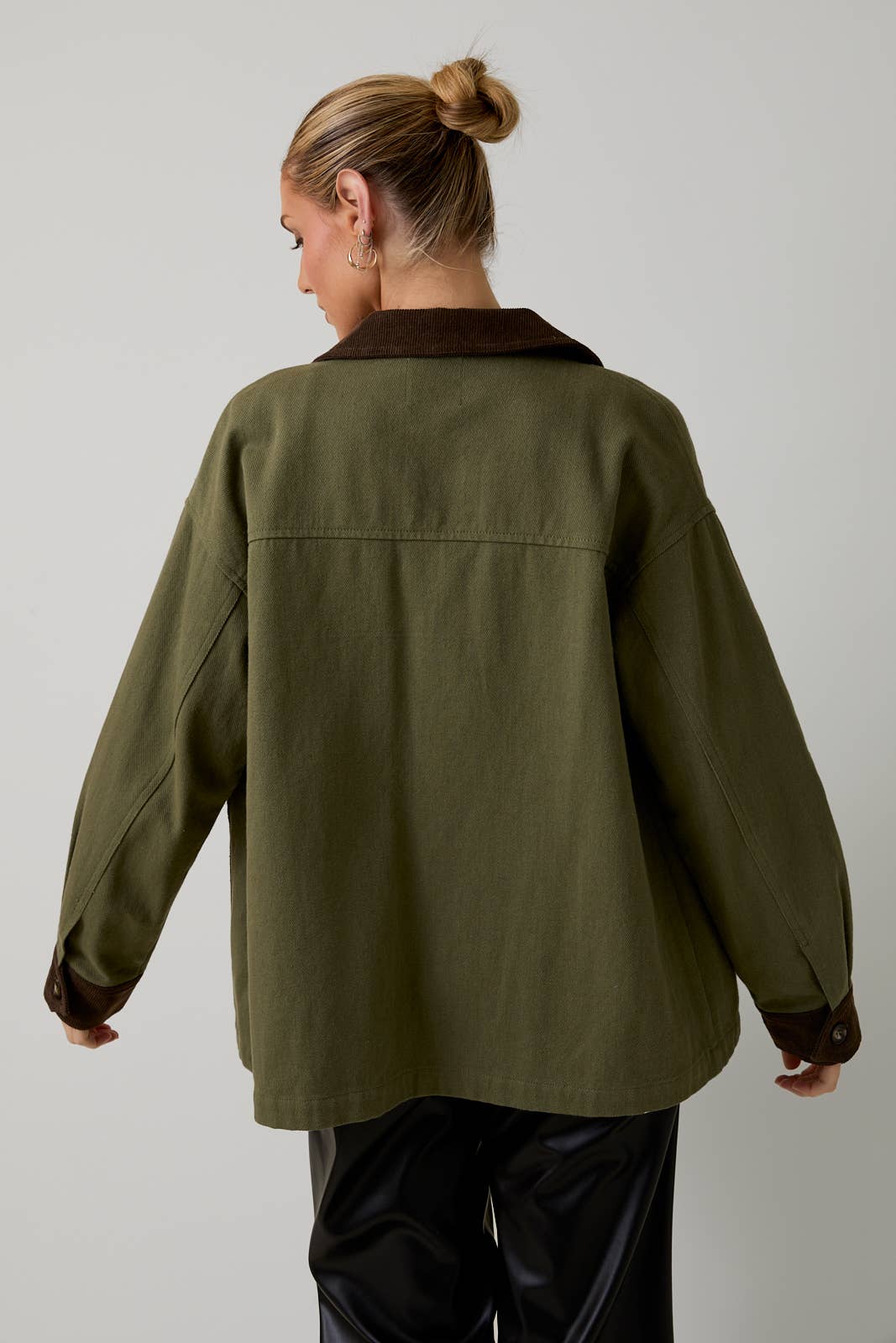 Button-down Barn Coat - Olive