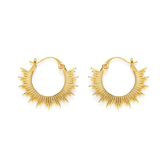 Sunburst Hoop Earrings