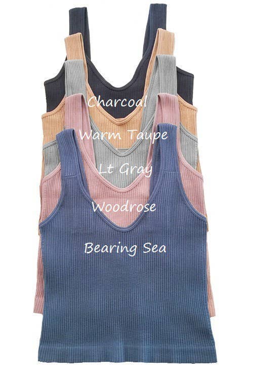 Ribbed Tank Crop Top: BEARING SEA