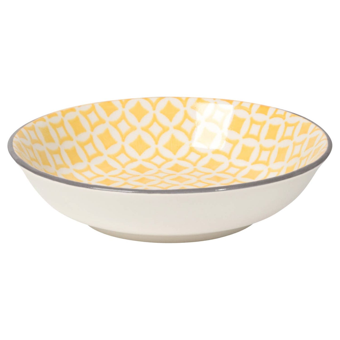 Yellow Diamonds Porcelain Dip Bowl