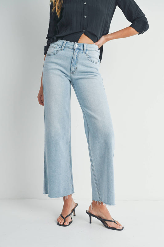 Light Wash Wide Leg Jean