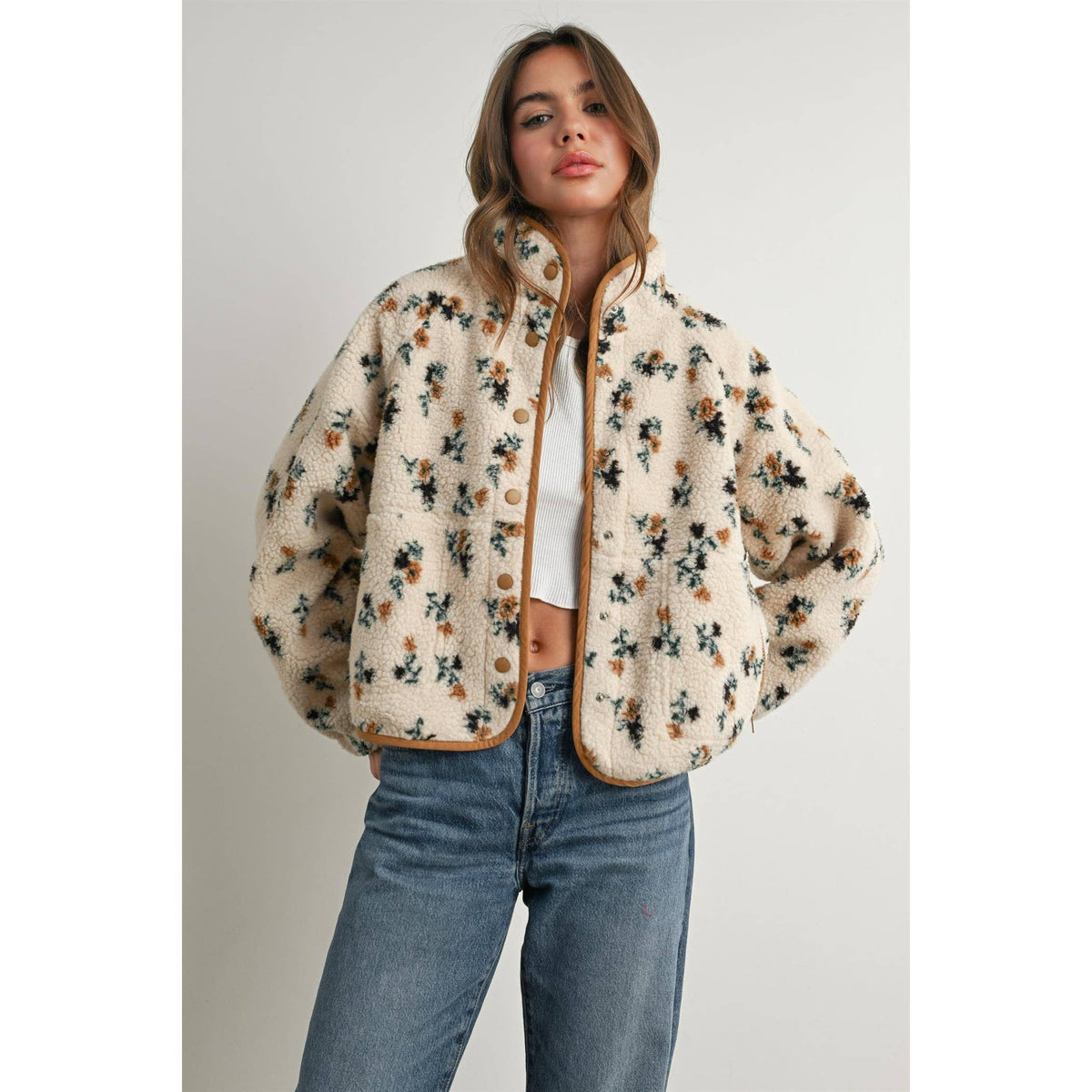 Floral Sherpa Fleece