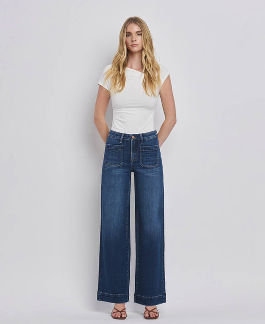 High Rise Wide Leg Jean