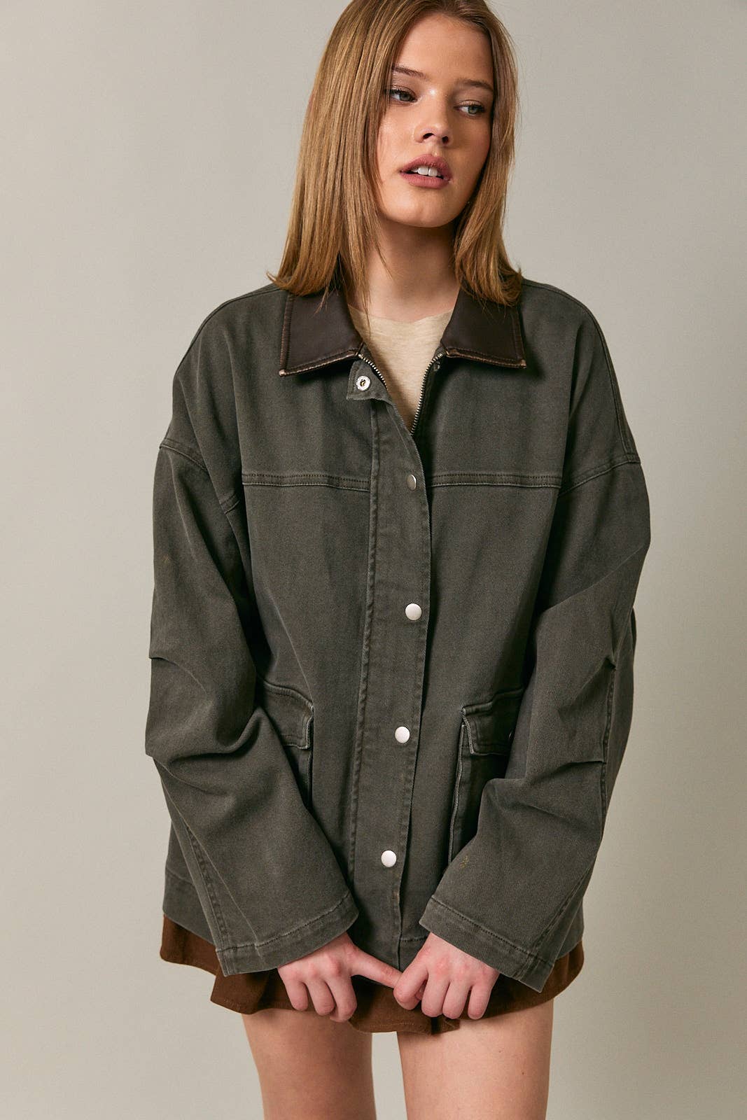 Oversized Washed Barn Jacket