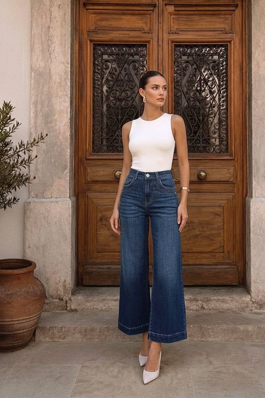 A Line Wide Leg Jeans