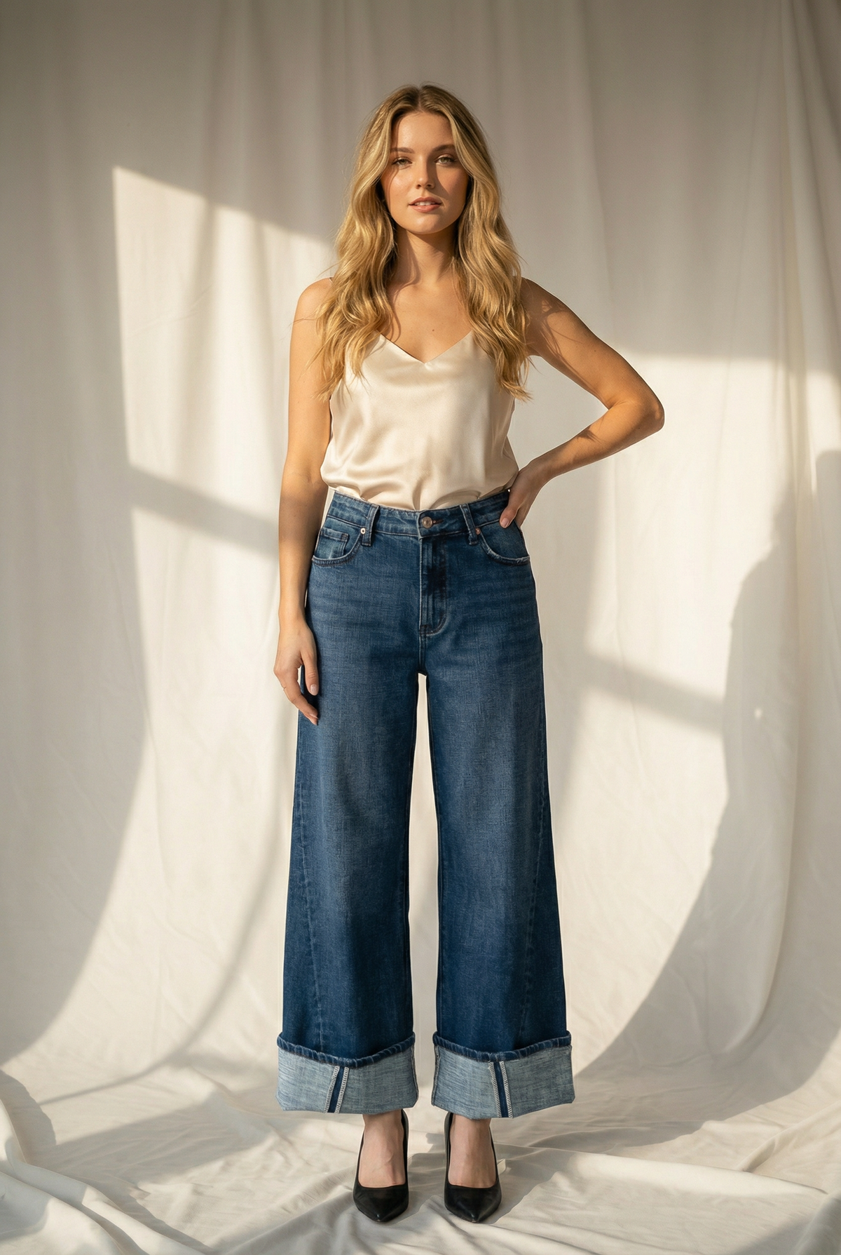 A Line Jean w/inseam transformation