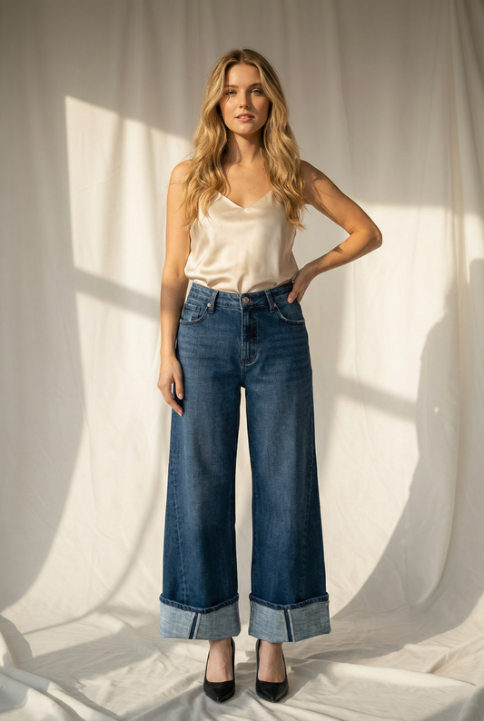 A Line Jean w/inseam transformation