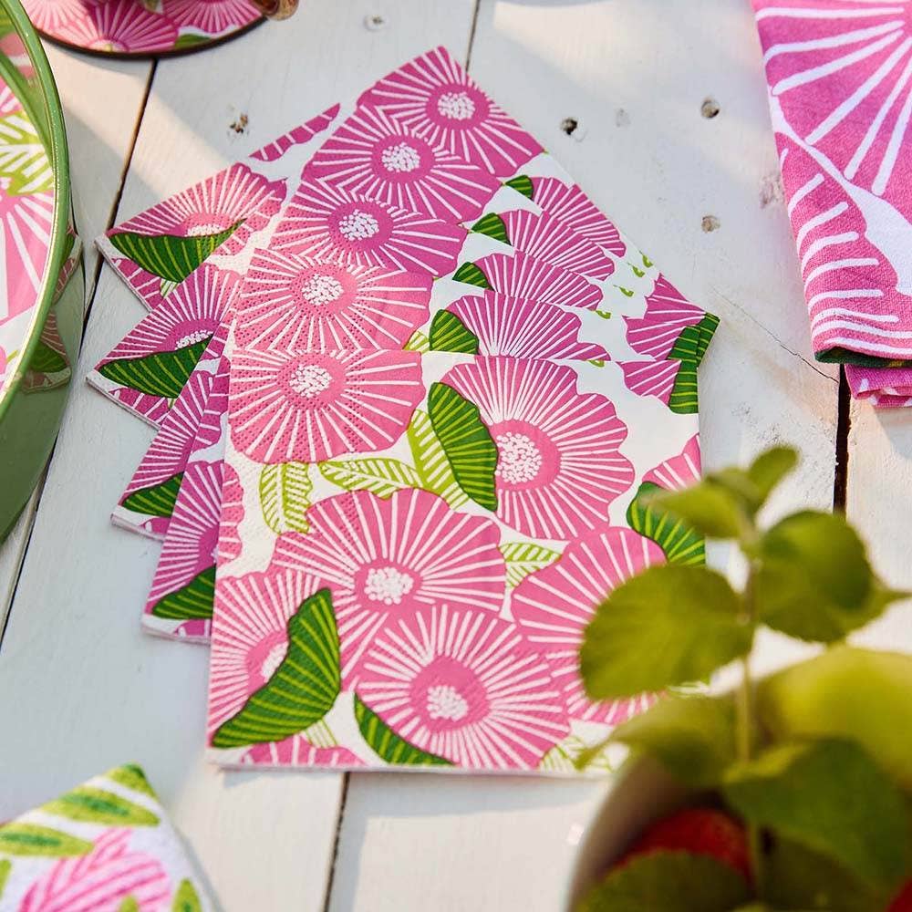 Poppy Papaver Paper Napkins, pack of 20