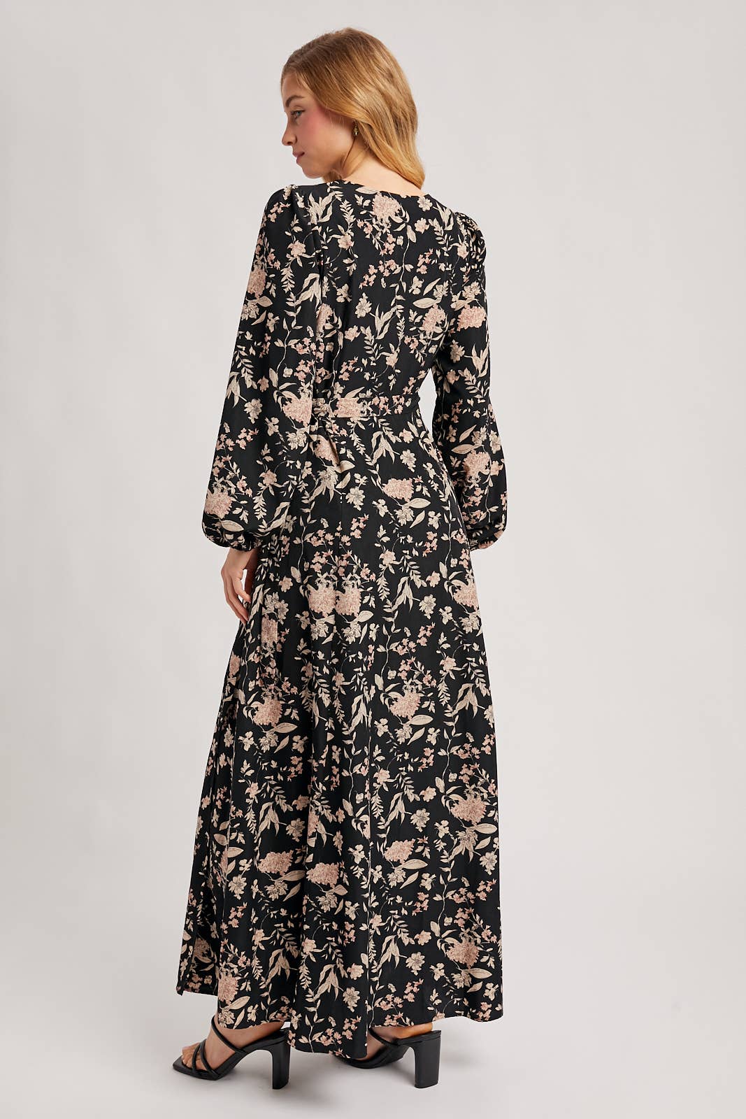 Wrap Maxi Dress w/ Floral Print