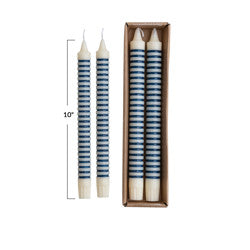 Striped Taper Candles