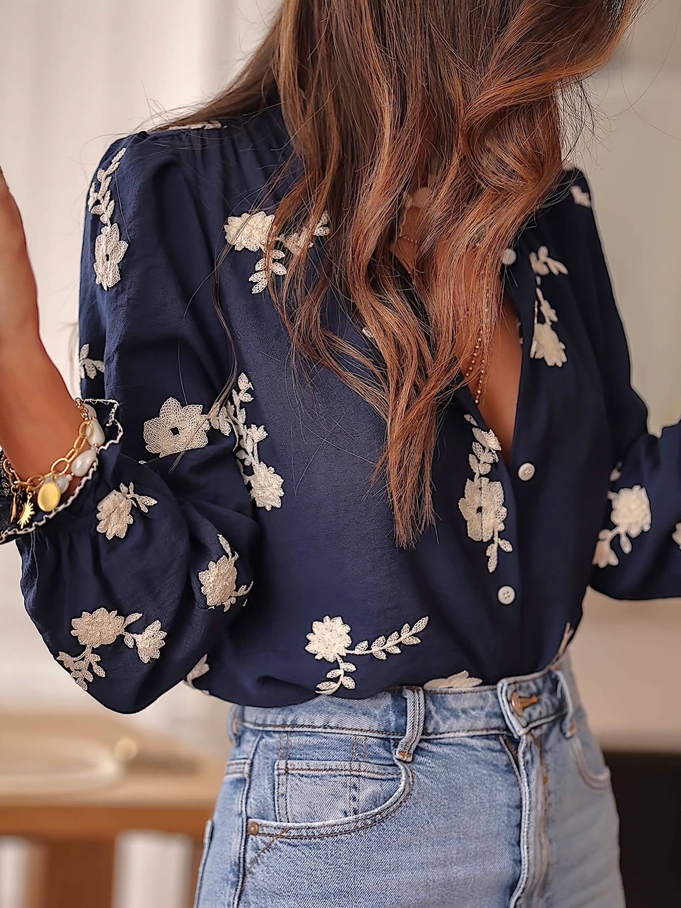 Boho Floral  Blouse