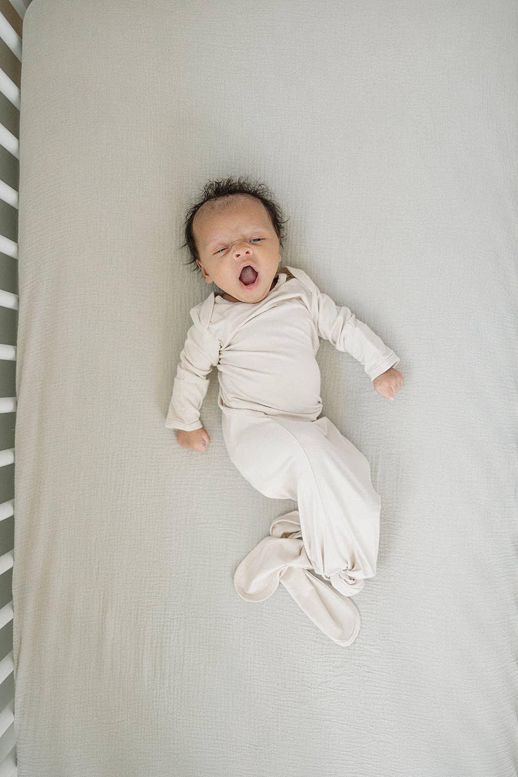 Natural Bamboo Knotted Gown - Ecru