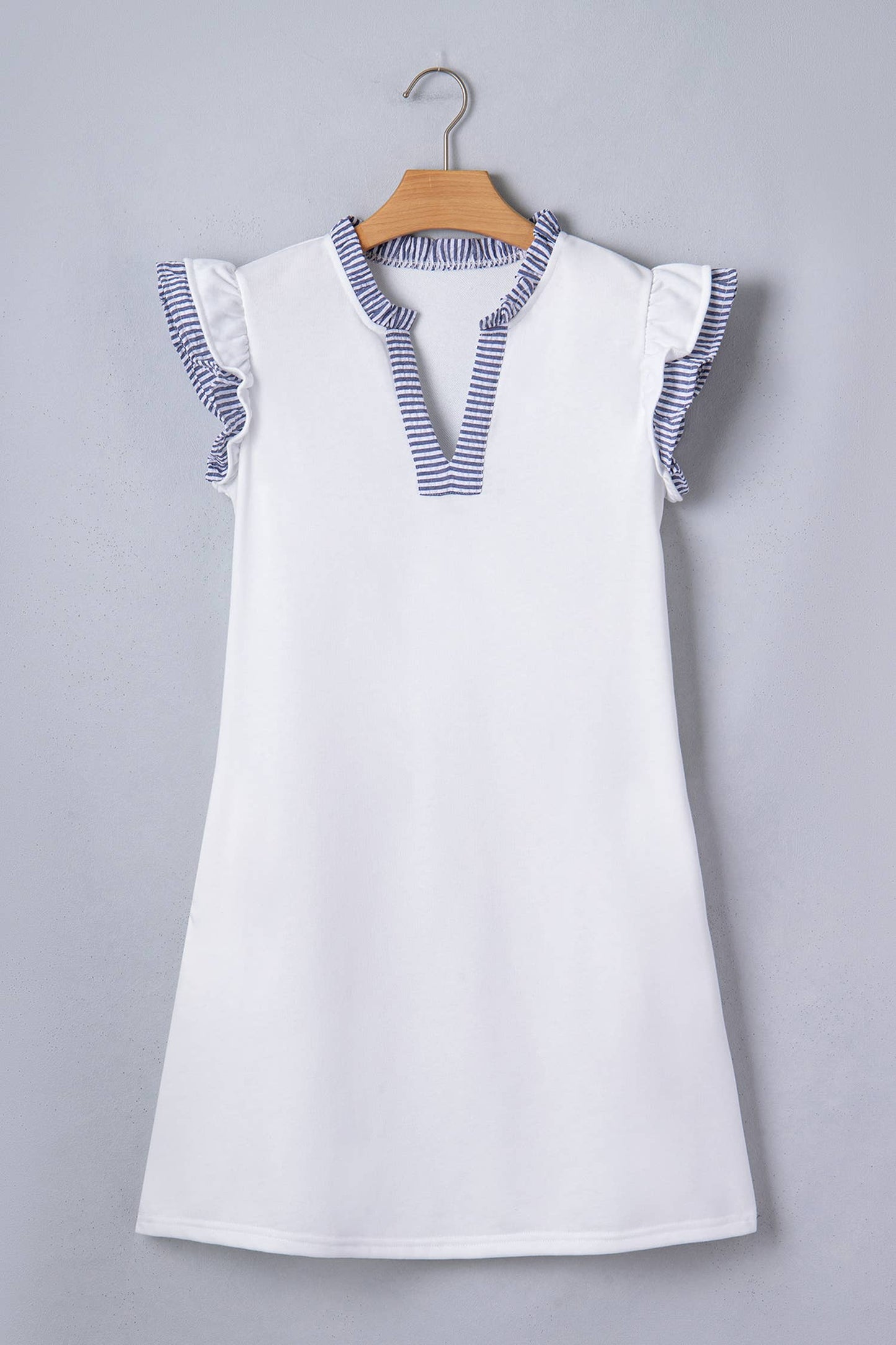 Ruffle Trim Sleeveless Dress