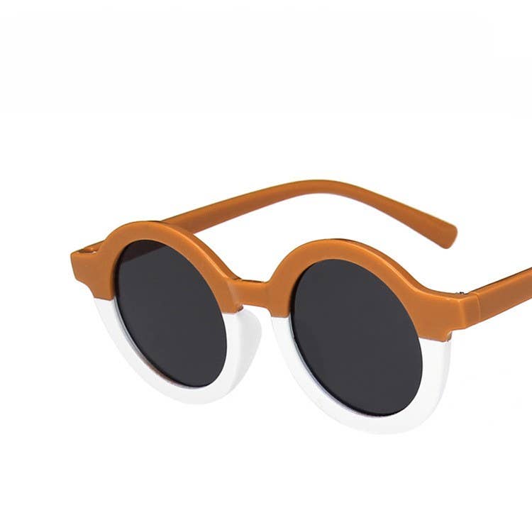 Multicolor Retro Round Glasses Kids Sunglasses