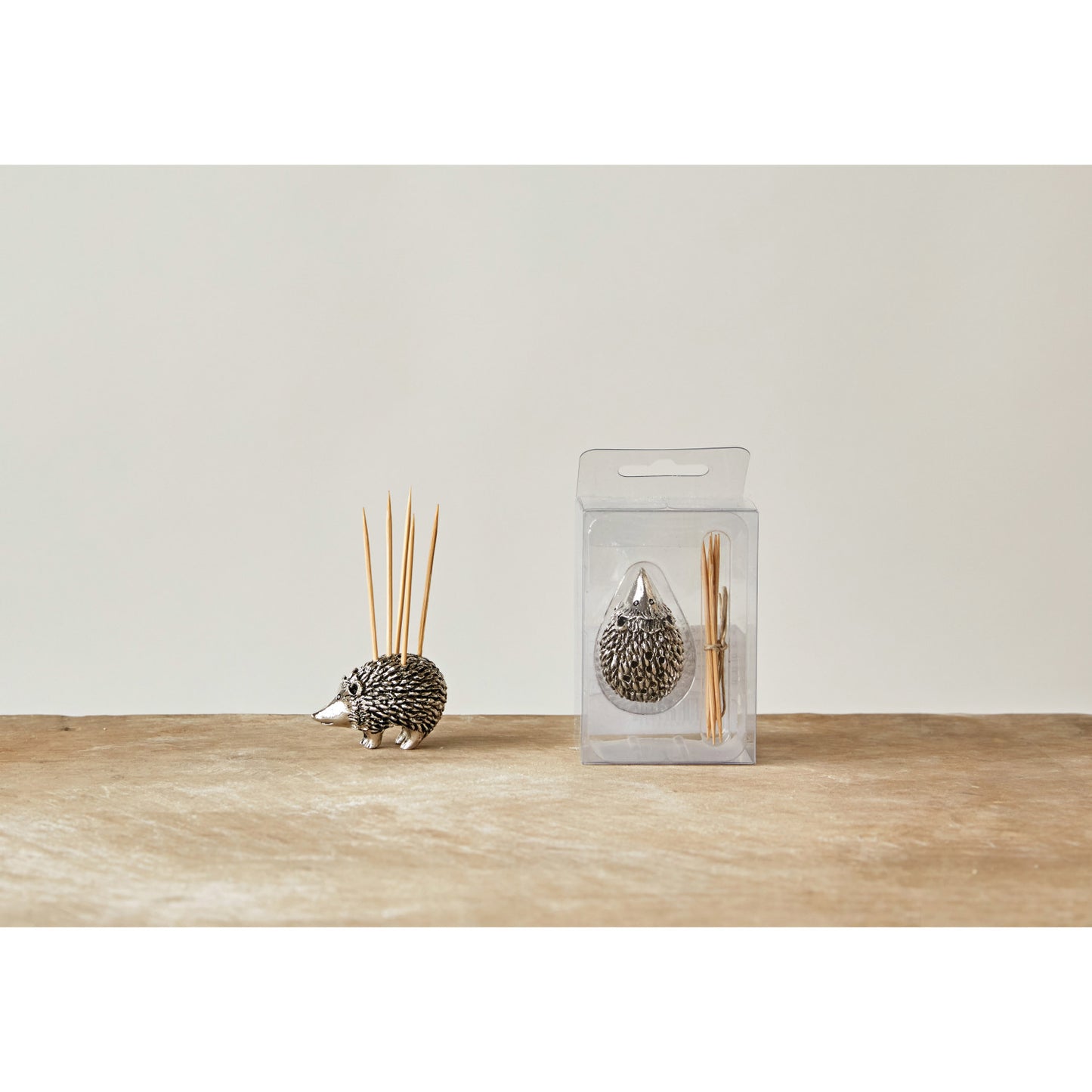 Hedgehog Toothpick Holder Toothpicks, Set of 6