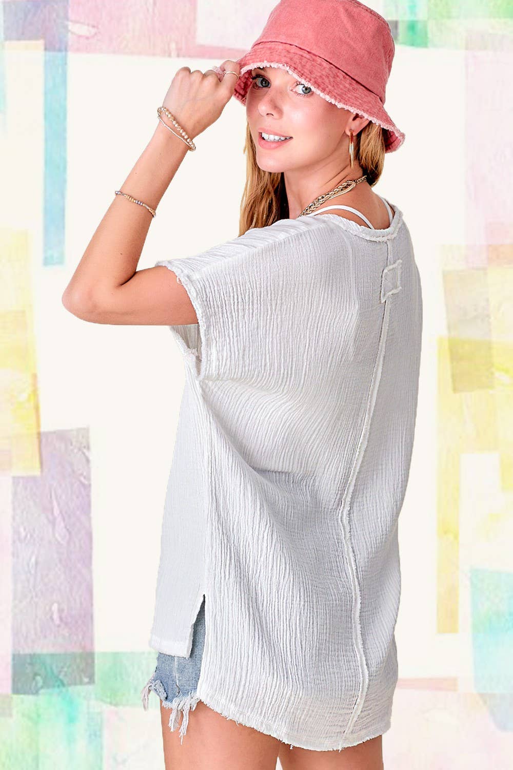 Loose Fit Cotton Gauze Top