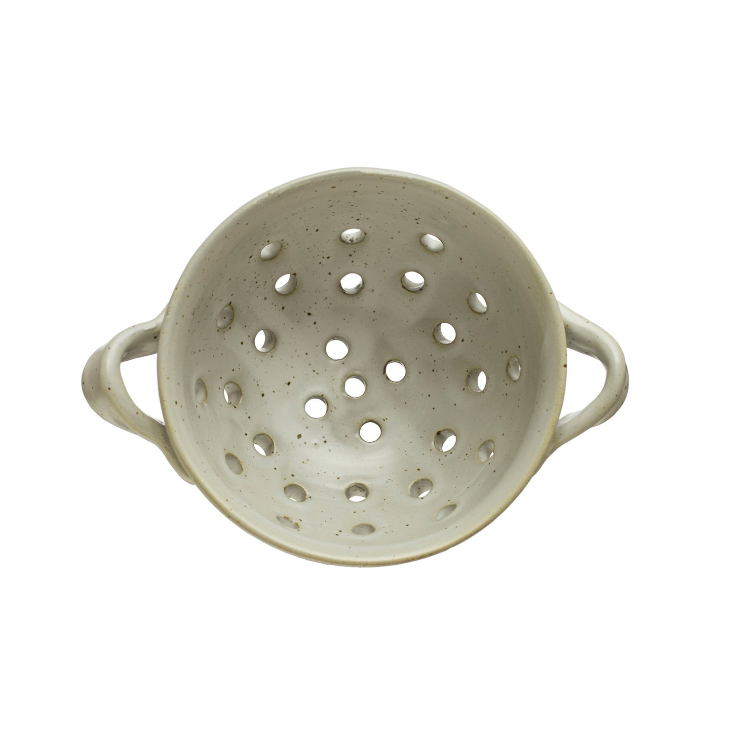 Stoneware Berry Bowl, Reactive Glaze, White (Each One Will Vary)