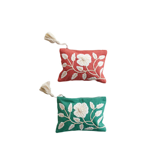 Cotton Pouch w/ Tassel - 2 Colors