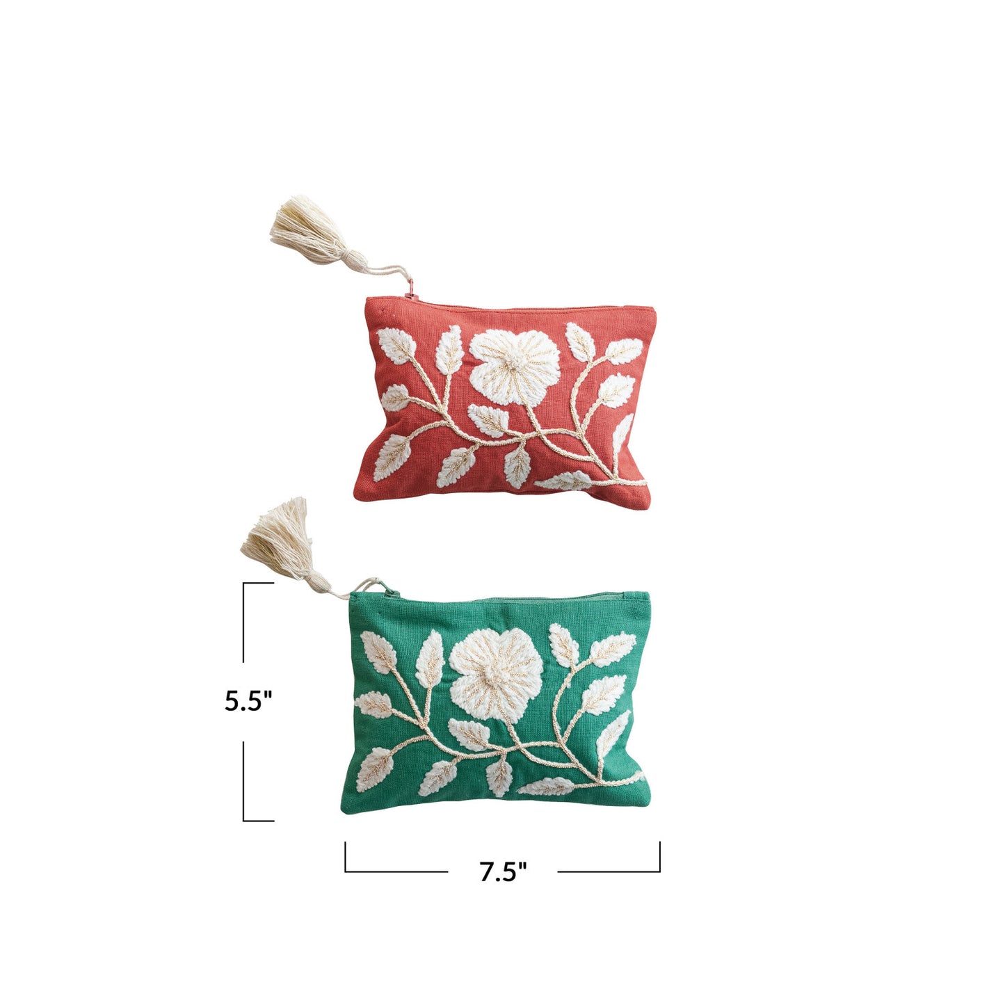 Cotton Pouch w/ Tassel - 2 Colors