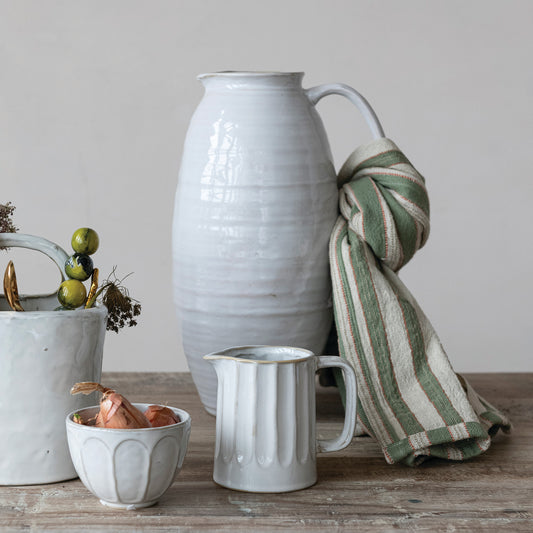 12 oz Ribbed Creamer (Each One Will Vary)