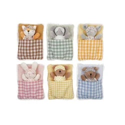 Plush Animal with Sleeping Bag & Eye Mask - 6 Styles