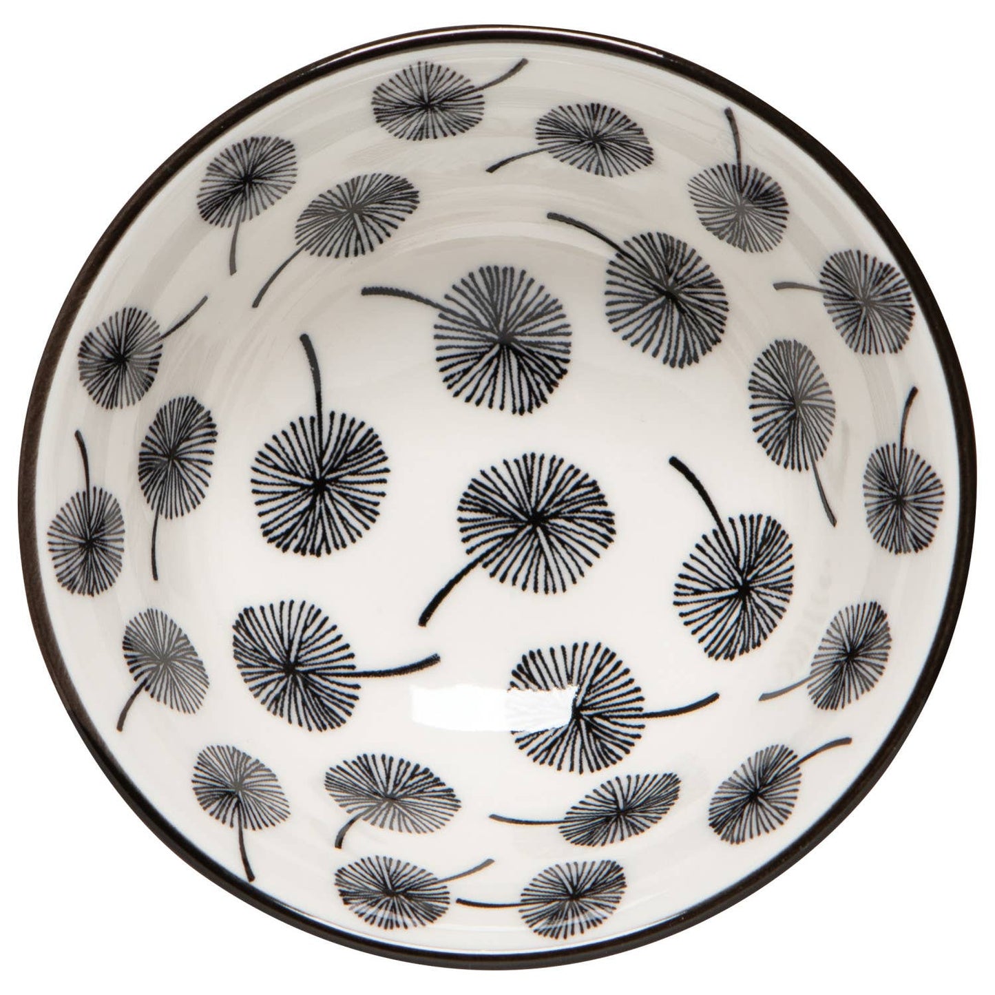 Gray Dandelion Stamped Bowl 3.5 inch