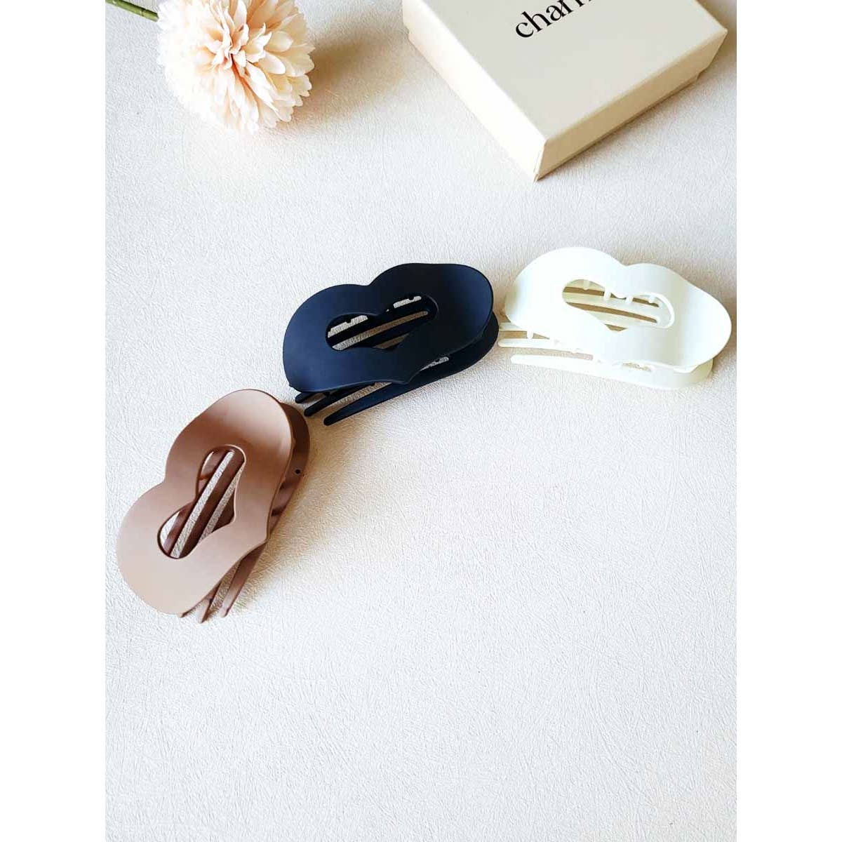 Heart Shaped Flat Hair Claw Clips