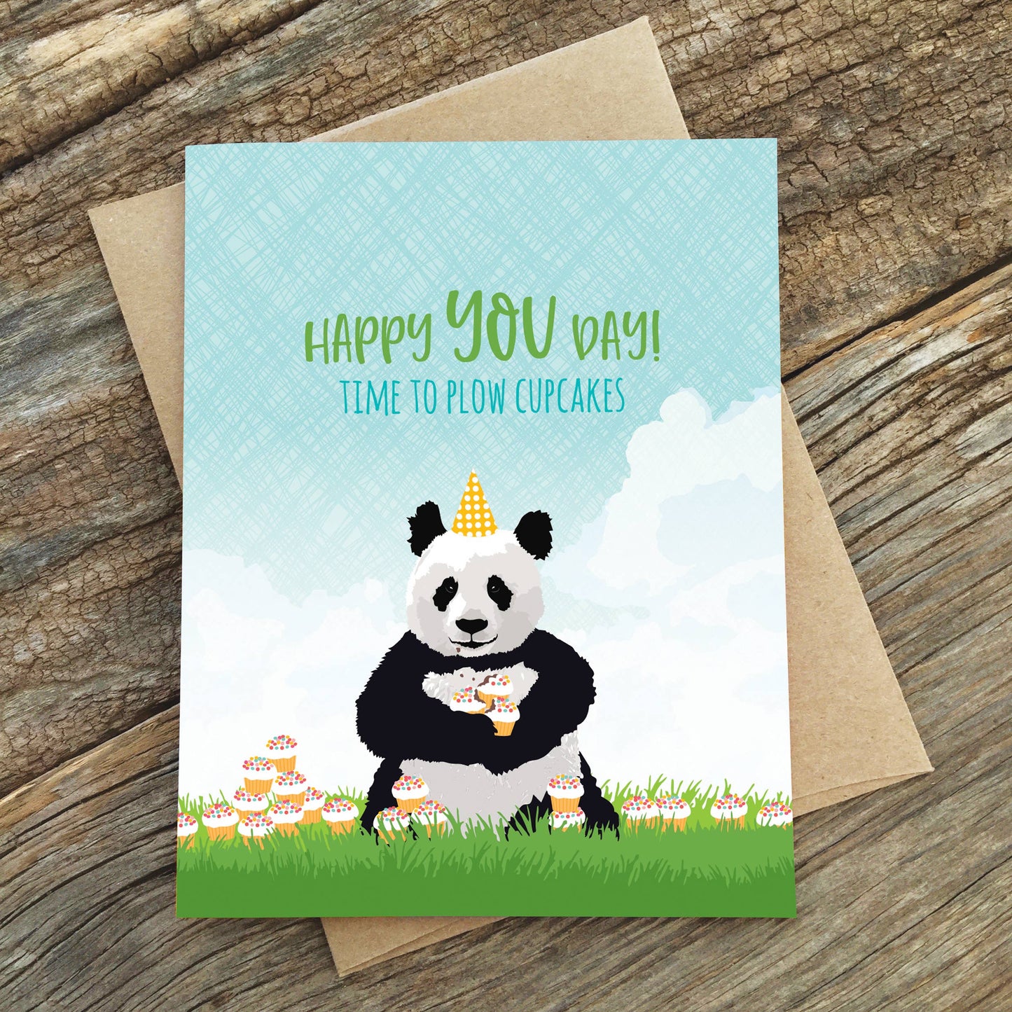 Plow Cupcakes Birthday Card