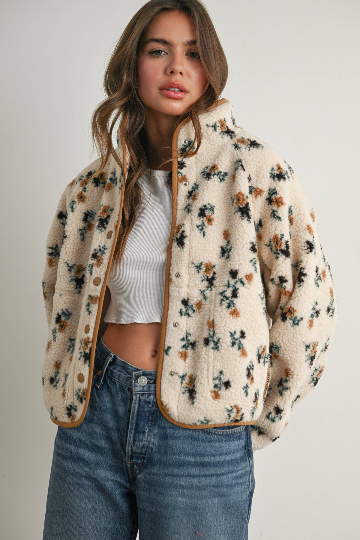 Floral Sherpa Fleece