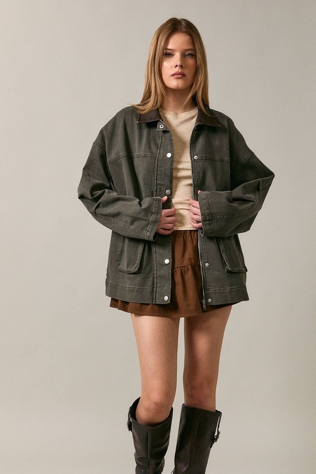 Oversized Washed Barn Jacket