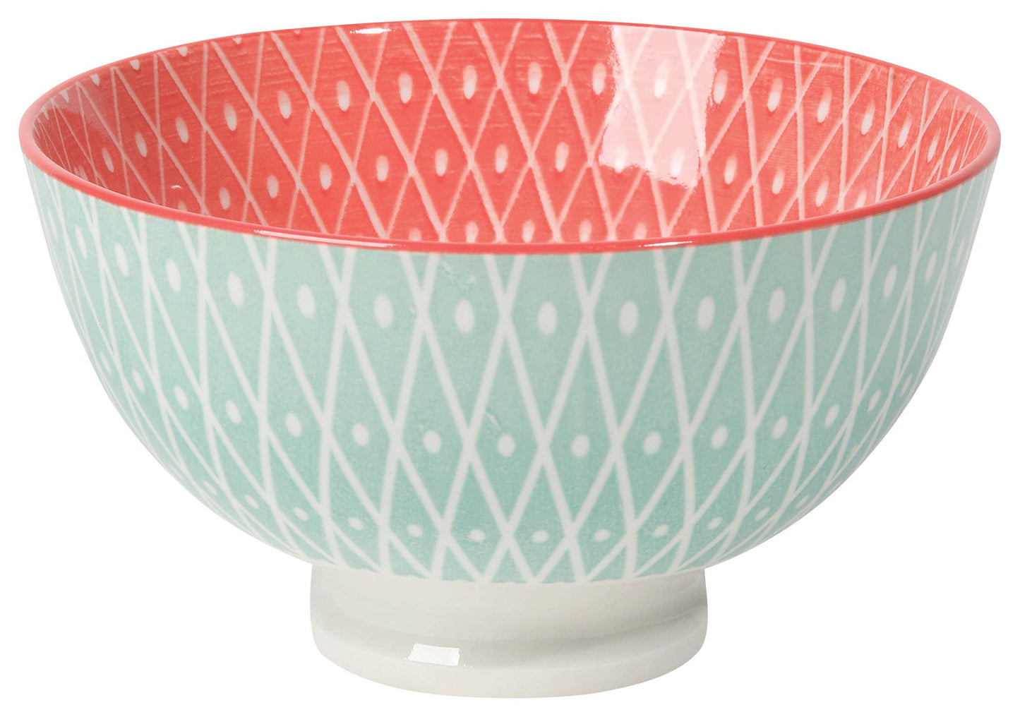 Geo Coral Stamped Bowl - 4 inch