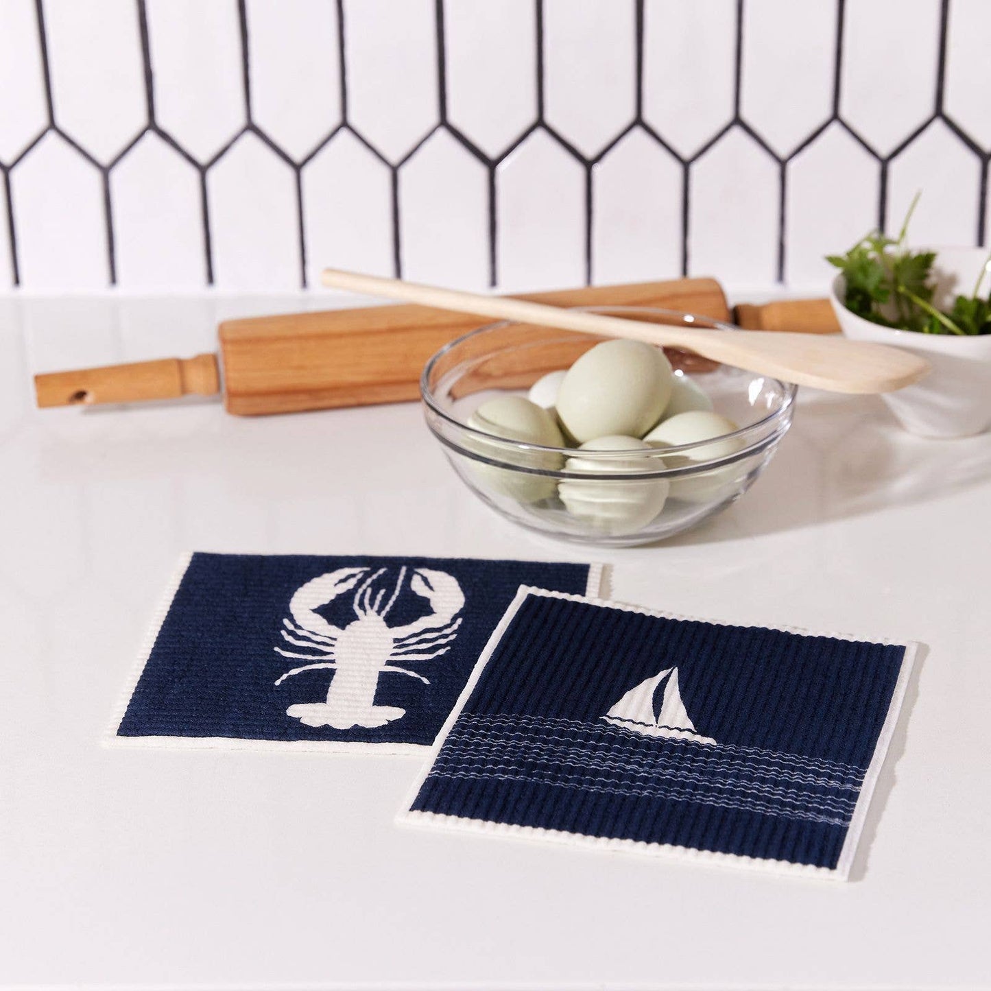 Seaside blu Cloths, set of 2