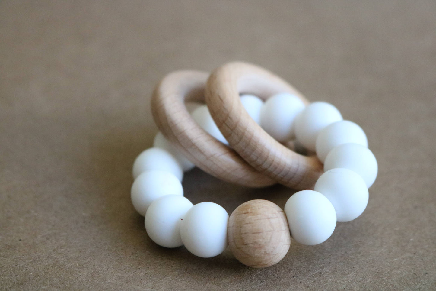 Ring Teether - White