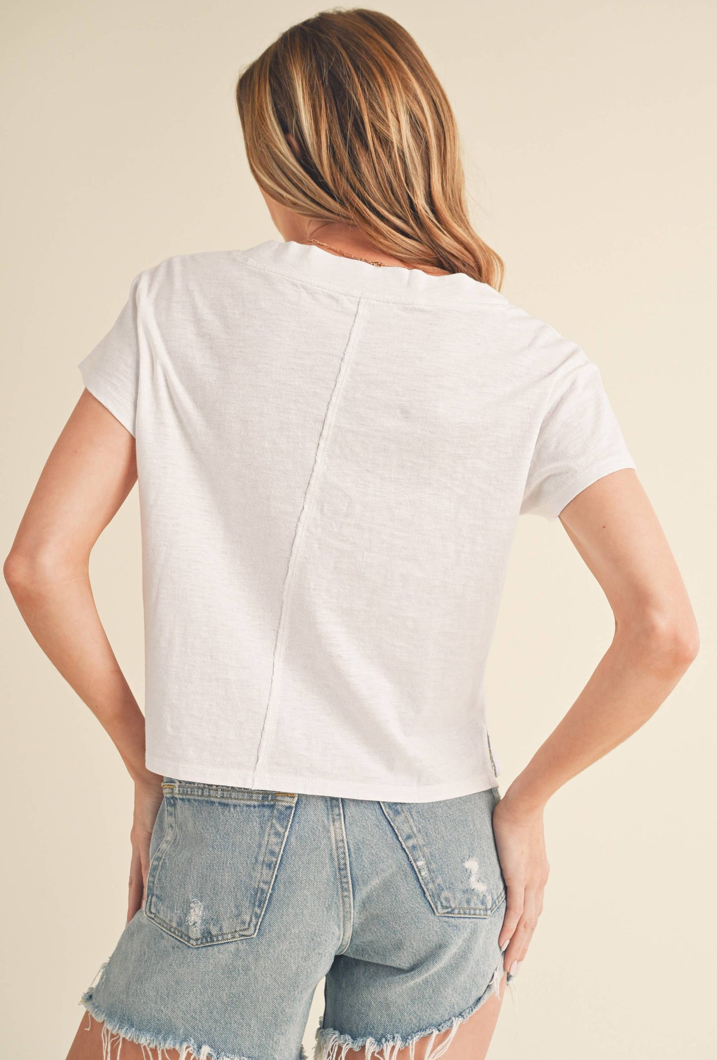 Til V-Neck Baby Top - White
