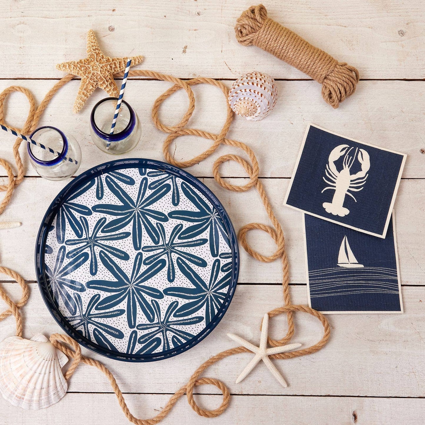 Seaside blu Cloths, set of 2