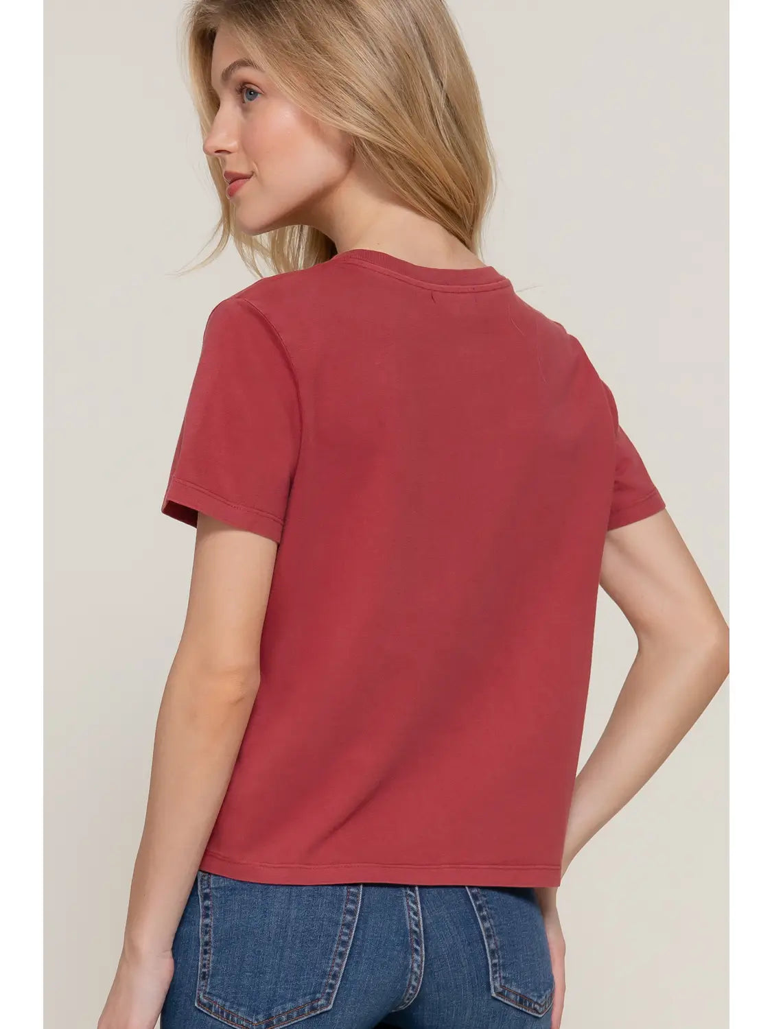 Garment Dye Tee - Burgundy