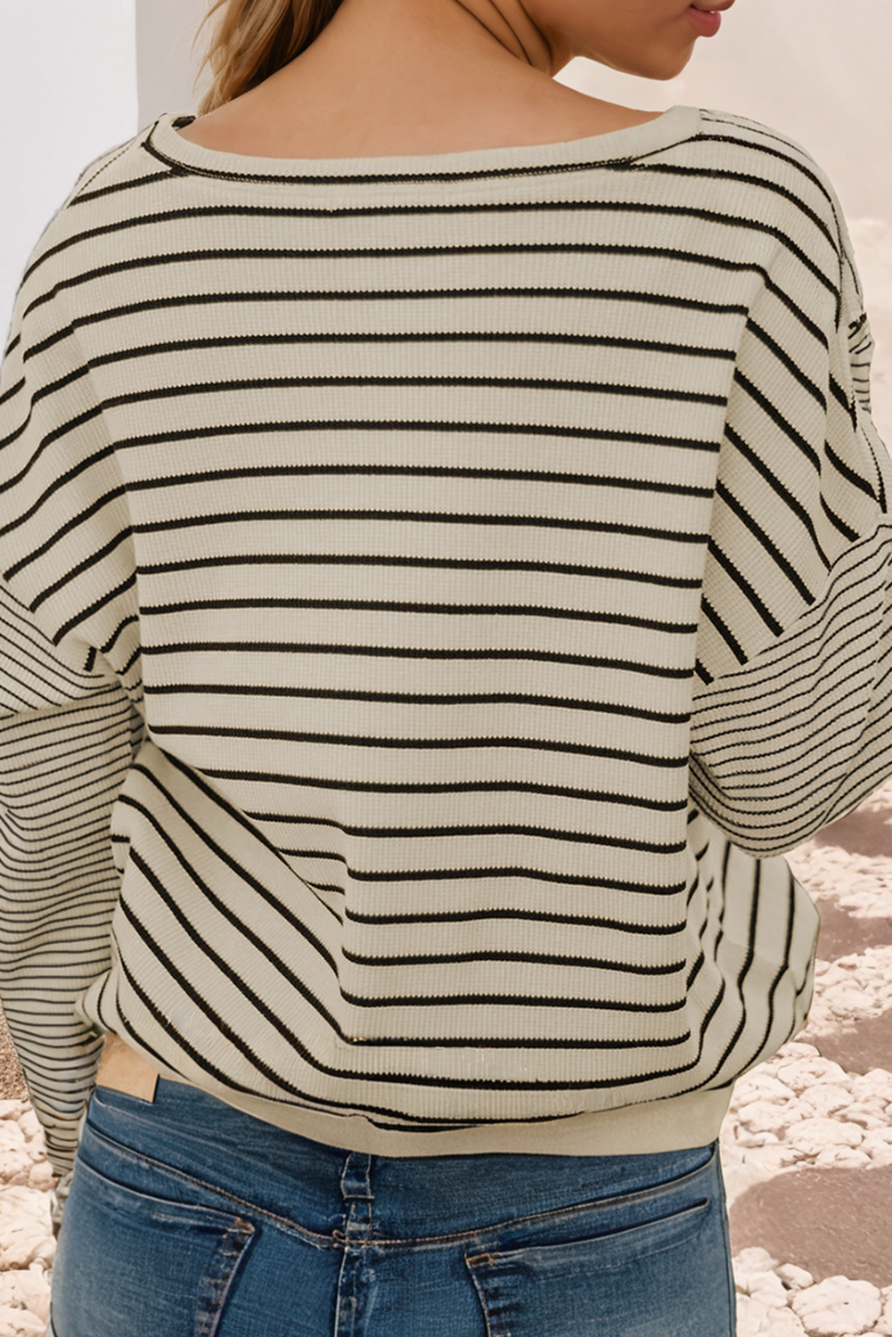 Striped Long Sleeve Blouse