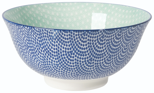 Blue Waves Stamped Bowl - 6 inch